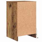 vidaXL Armoire de chevet LED 2 Pièces Bois ancien 38 x 34 x 61 cm