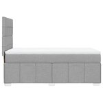 vidaXL Sommier à lattes de lit avec matelas Gris clair 90x200 cm Tissu
