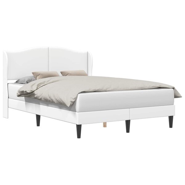 vidaXL Cadre de lit avec tête de lit Blanc 120 x 200 cm Simili cuir