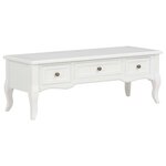 vidaXL Meuble TV Blanc 100 x 35 x 35 cm Bois
