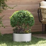 vidaXL Pots de jardin 5 Pièces Argent 40 x 40 x 20 cm Acier inoxydable