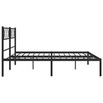 vidaXL Cadre de lit métal sans matelas avec tête de lit noir 193x203cm