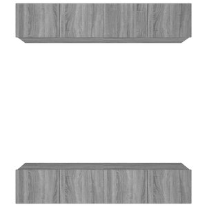 vidaXL Meubles TV 4 Pièces sonoma gris 80x30x30 cm bois d'ingénierie
