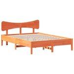 vidaXL Cadre de lit sans matelas cire marron 150x200cm bois pin massif