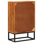 vidaXL Commode avec porte Naturel 55 x 30 x 90 cm Bois d'Acacia Massif