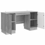 vidaXL Bureau Sonoma gris 142 5 x 50 x 75 cm Bois d'ingénierie