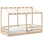 vidaXL Lit pour enfants avec toit 100x200 cm bois de pin massif
