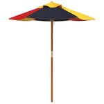 vidaXL Parasol de jardin pour enfants avec poteau en bois Ø120x140 cm