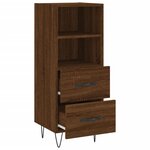 vidaXL Buffet Chêne marron 34 5x34x90 cm Bois d'ingénierie