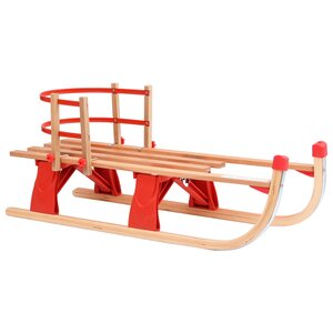 vidaXL Traîneau pliable avec dossier 119 cm Bois