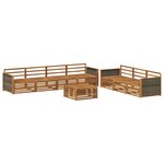 vidaXL Ensemble de canapés d'extérieur 8 Pièces Naturel