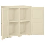 vidaXL Armoire plastique 79x43x85 5 cm design de bois blanc angora