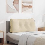 vidaXL Coussin de Dos Crème 100 x 24 x 50 cm tissu