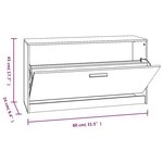 vidaXL Banc à chaussures Gris béton 80x24x45 cm Bois d'ingénierie