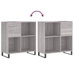 vidaXL Armoire à disques sonoma gris 84 5x38x89 cm bois d'ingénierie