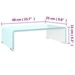 vidaXL Meuble TV/Support pour moniteur 40x25x11 cm verre vert