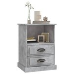 vidaXL Tables de chevet 2 Pièces gris béton 43x36x60 cm