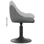 vidaXL Chaises pivotantes à dîner lot de 2 Gris foncé Velours