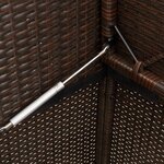 vidaXL Banc de jardin avec coussins marron résine tressée