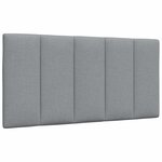 vidaXL Lit avec matelas Hanko gris clair 100x200 cm tissu