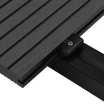 vidaXL Planche de terrasse 60 Pièces Noir WPC