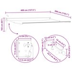 vidaXL Auvent rétractable électrique Vert et blanc 4 × 3 m