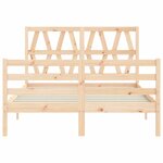 vidaXL Cadre de lit sans matelas 140x190 cm bois massif