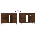 vidaXL Armoire salle de bain chêne marron 80x33x60cm bois d'ingénierie