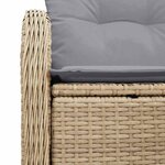 vidaXL Canapé de jardin avec coussin Beige 121 x 62 x 69cm polyrotin