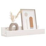 vidaXL Étagères murales 2 Pièces Blanc 50x12x9 cm Bois de pin massif
