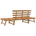 vidaXL Banc de jardin 2-en-1 190 cm Bois solide d'acacia