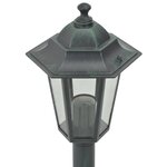 vidaXL Lampe de jardin à piquet 6 Pièces E27 110 cm Aluminium Vert foncé