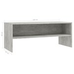 vidaXL Meuble TV Gris béton 100 x 40 x 40 cm Aggloméré