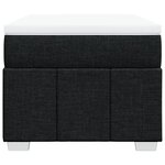 vidaXL Sommier à lattes de lit avec matelas Noir 90x190 cm Tissu