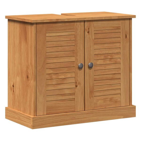 vidaXL Meuble Sous Évier avec porte VIGO marron miel 67.5 x 34 x 59 cm