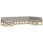 vidaXL Ensemble de canapés d'extérieur 8 Pièces Blanc et gris clair