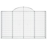 vidaXL Paniers à gabions arqués 13 Pièces 200x30x120/140 cm Fer galvanisé