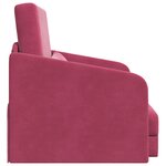 vidaXL Canapé-lit au sol 2-en-1 Bourgogne 65x80x83 cm Velours