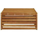 vidaXL Table de jardin Bois d'Acacia Massif Naturel 79 x 79 x 37 cm