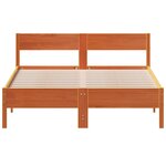 vidaXL Cadre de lit sans matelas cire marron 140x200cm bois pin massif