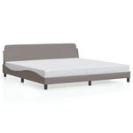 vidaXL Cadre de lit Dover taupe 200x200 cm tissu