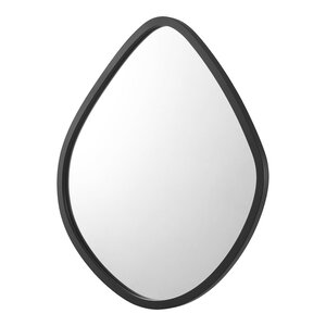 Miroir mural forme arrondie 64 x 60 cm noir mat 03_0007904