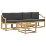 vidaXL Ensemble de canapés d'extérieur 5 pc Blanc et anthracite
