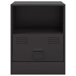 vidaXL Tables de chevet 2 Pièces noir 34 5x39x44 cm acier