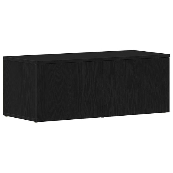 vidaXL Meuble TV avec tiroir Noir 80 x 34 x 30 cm Bois d'ingénierie