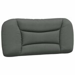 vidaXL Cadre de lit sans matelas Hvar gris foncé 90x200 cm tissu
