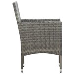 vidaXL Salon de jardin 5 Pièces avec coussins résine tressée gris