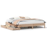 vidaXL Cadre de lit sans matelas 200x200 cm bois massif de pin