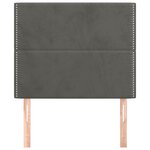 vidaXL Tête de lit Gris foncé 100x5x118/128 cm Velours