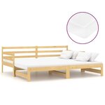 vidaXL Lit coulissant 2x(90x200) cm Bois de pin massif